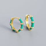 Boucles d'Oreilles Bambou Argent 925