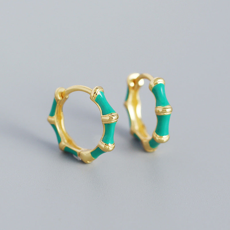 Boucles d'Oreilles Bambou Argent 925