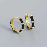 Boucles d'Oreilles Bambou Argent 925