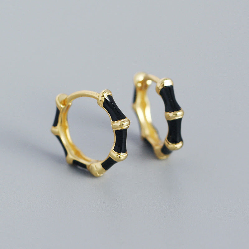 Boucles d'Oreilles Bambou Argent 925
