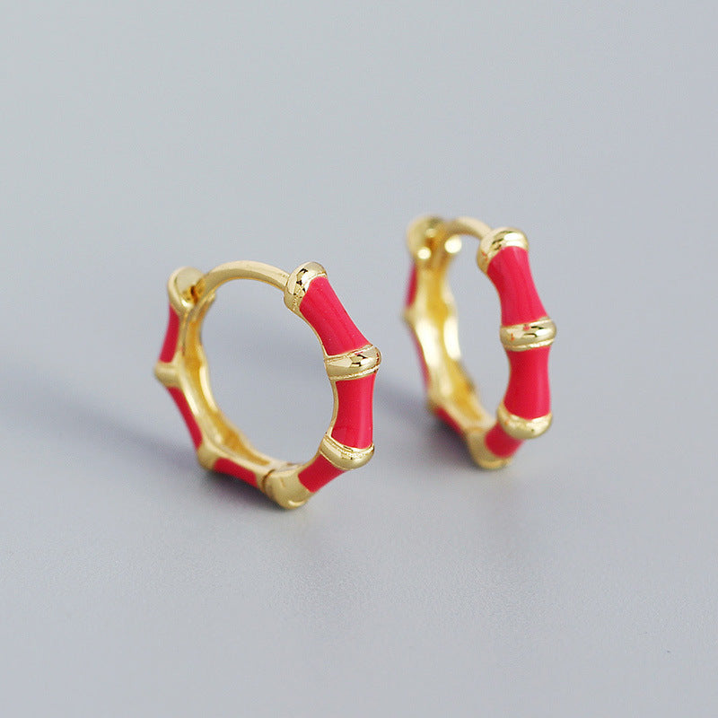 Boucles d'Oreilles Bambou Argent 925
