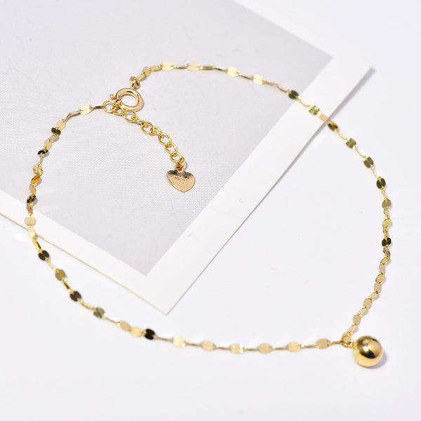 Bracelet de cheville chaîne délicate en argent 925