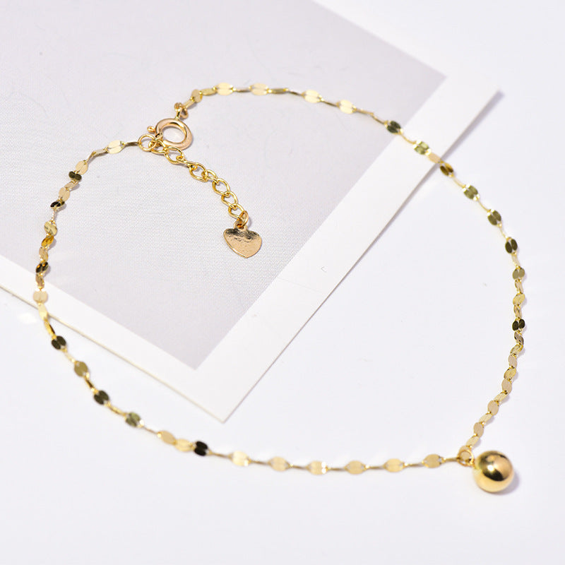Bracelet de cheville chaîne délicate en argent 925