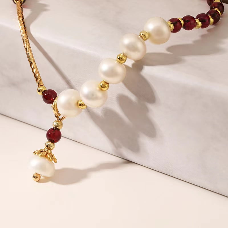 Bracelet de grenats naturels