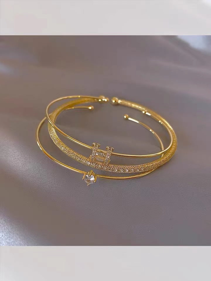 Ensemble de 3 bracelets en zircon H