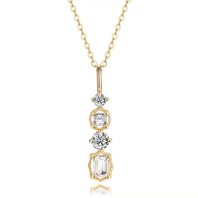Collier exquis en argent 925 avec zircon