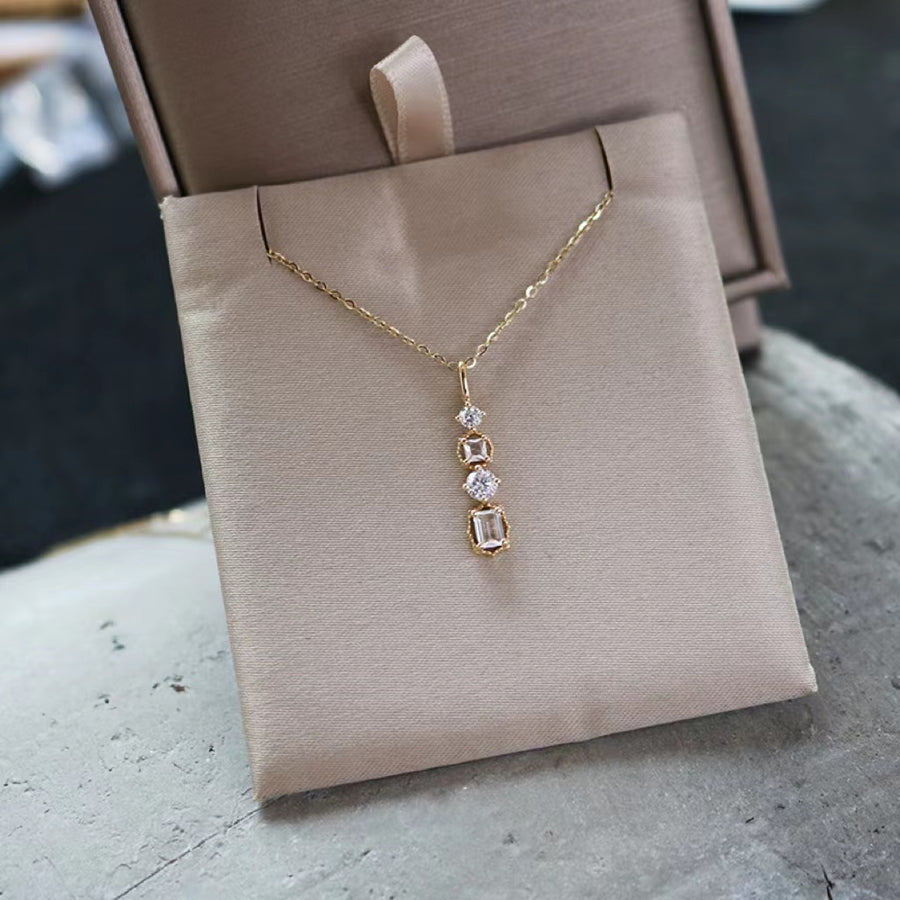 Collier exquis en argent 925 avec zircon