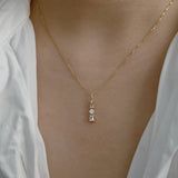 Collier exquis en argent 925 avec zircon