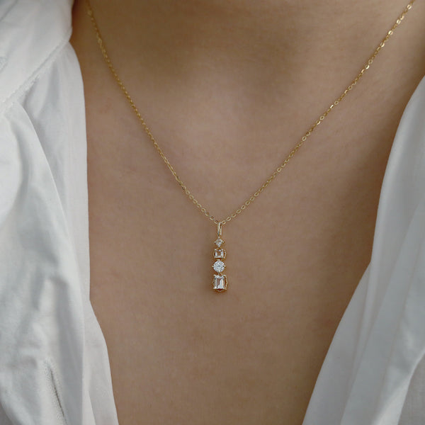 Collier exquis en argent 925 avec zircon