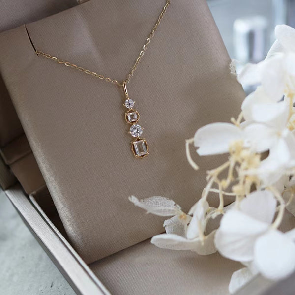 Collier exquis en argent 925 avec zircon