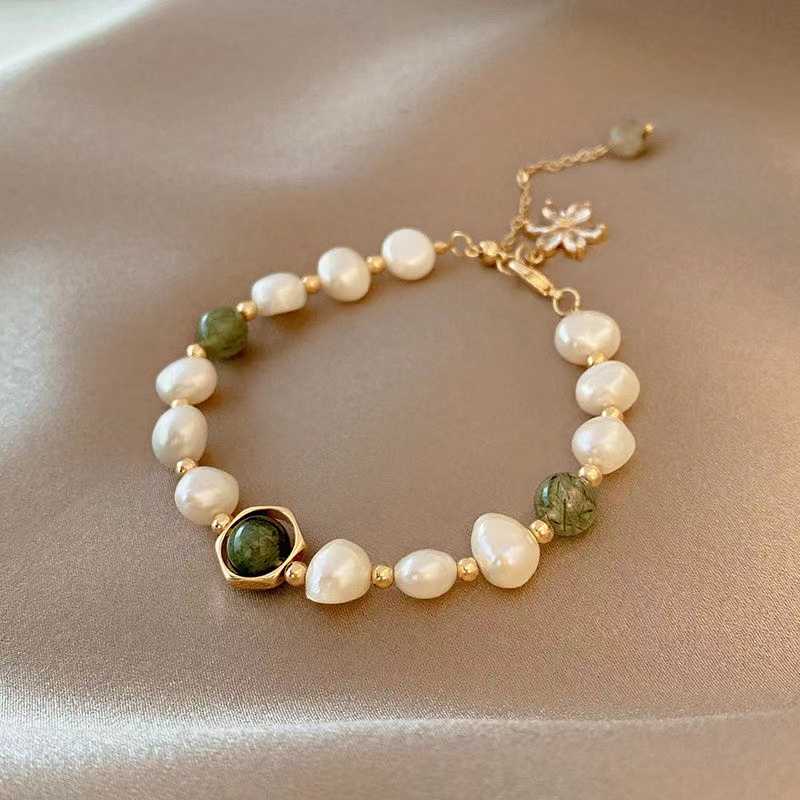 EMIR BRACELET AGATE VERTE NATURELLE