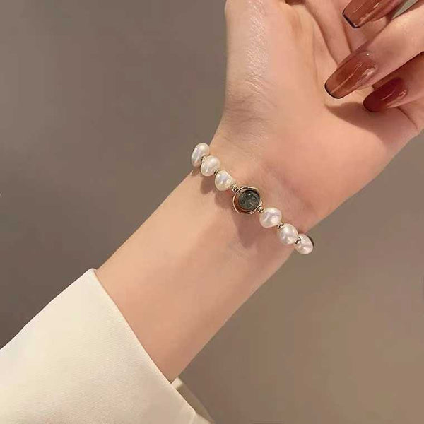 EMIR BRACELET AGATE VERTE NATURELLE