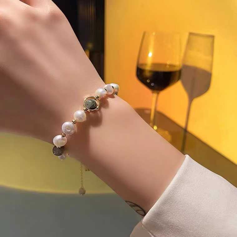 EMIR BRACELET AGATE VERTE NATURELLE