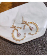Boucle d'oreille galaxie en argent 925