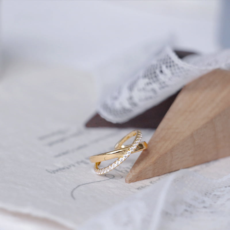 Bague reglable X Argent 925