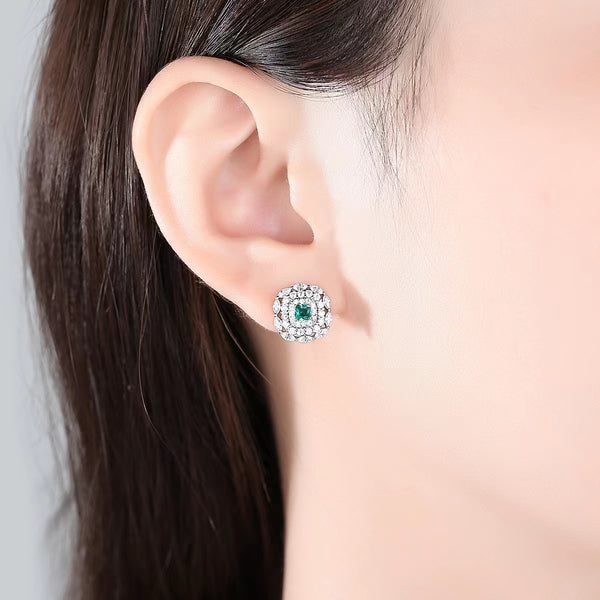 Boucle d'oreille de luxe en argent 925