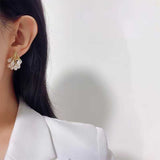 Boucle d'oreille perle d'eau douce en argent 925