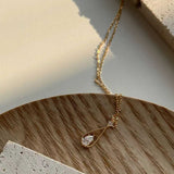 Collier en forme de larme en argent 925