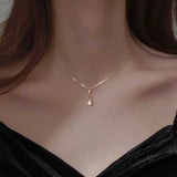 Collier en forme de larme en argent 925