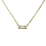 Collier mini rectangle en argent 925