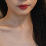 Collier mini rectangle en argent 925
