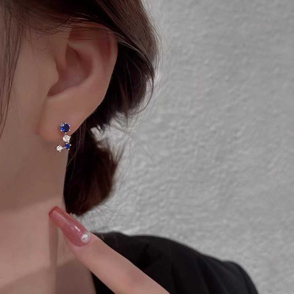 Boucle d'oreille saphir en argent 925