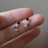 Boucle d'oreille saphir en argent 925