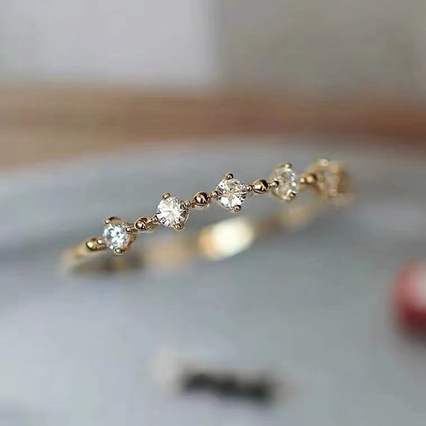Bague Zircon Mince Argent 925