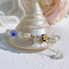 Bracelet Perle d'eau douce & Cat Eye & Millefiori Zircon Fleur