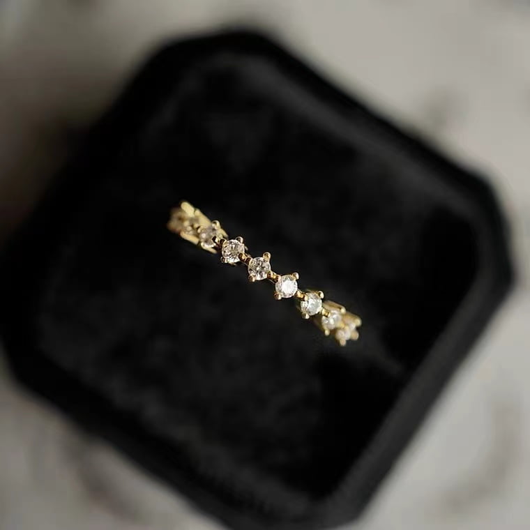Bague Zircon Mince Argent 925