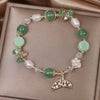 Bracelet sirène en agate verte perle d'eau douce