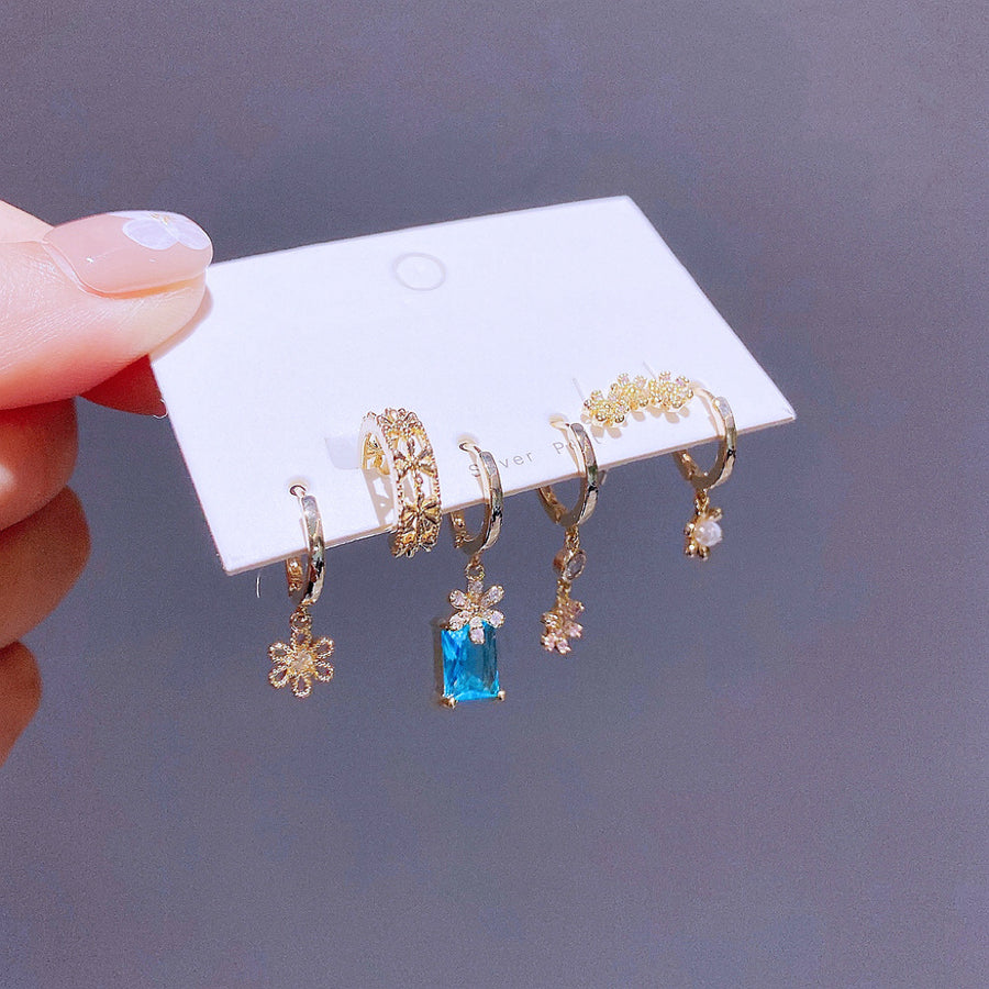 Ensemble de 6 boucles d'oreilles à fleurs Candy Love