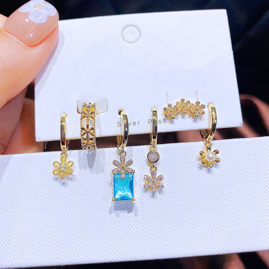 Ensemble de 6 boucles d'oreilles à fleurs Candy Love