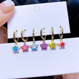 Ensemble de 6 boucles d'oreilles étoiles Candy Love