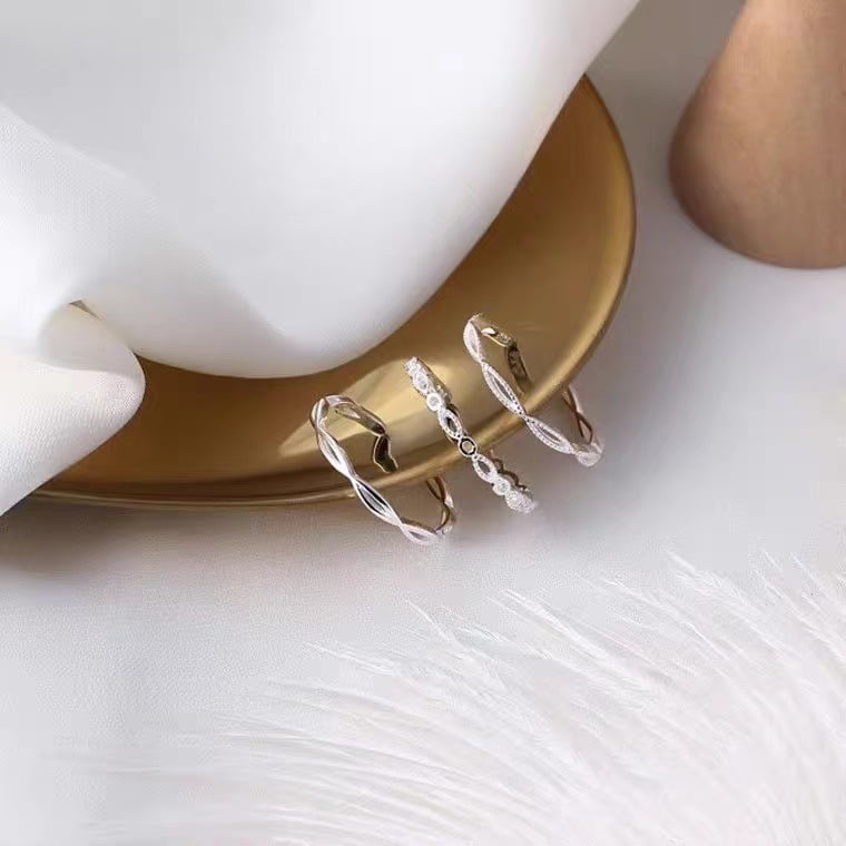 Ensemble de 3 bagues infinity en argent 925