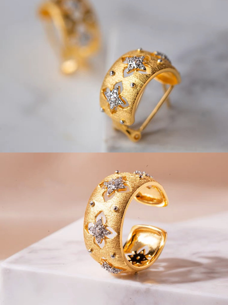 Bague et Boucle d'oreille paillettes et glamour