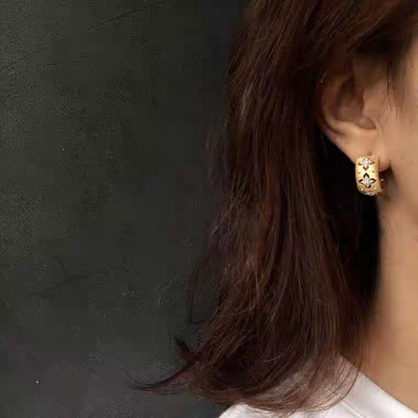 Bague et Boucle d'oreille paillettes et glamour