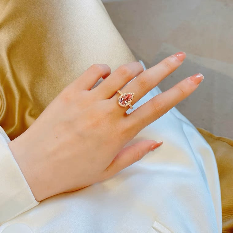 Bague Teardrop Rose