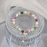 Bracelet Coeur Tourmaline Perle Baroque.