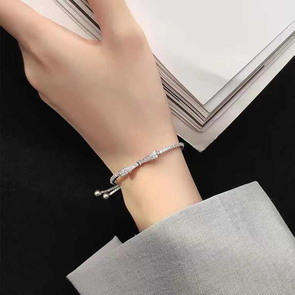 Bracelet réglable en argent infinity