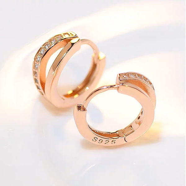 Boucles d'oreilles Rose classique