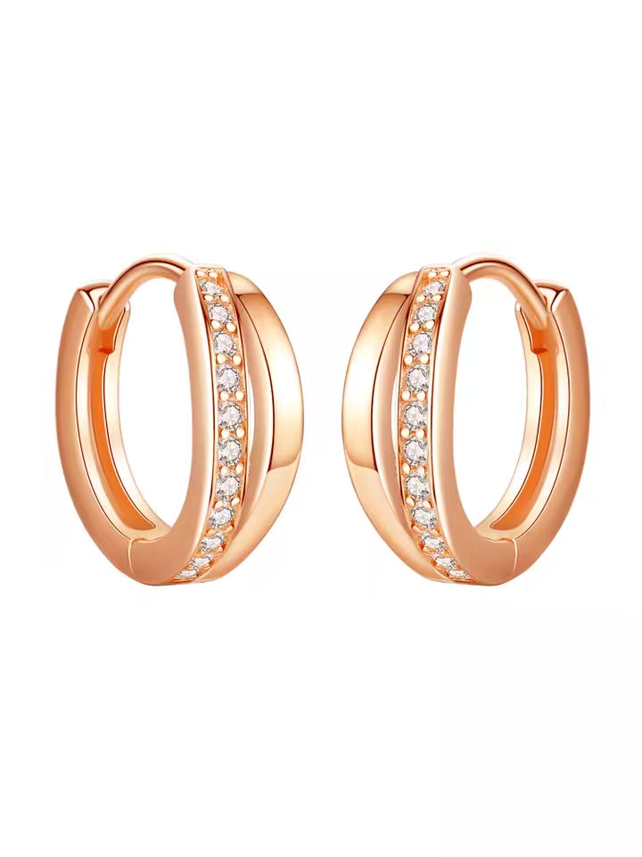 Boucles d'oreilles Rose classique