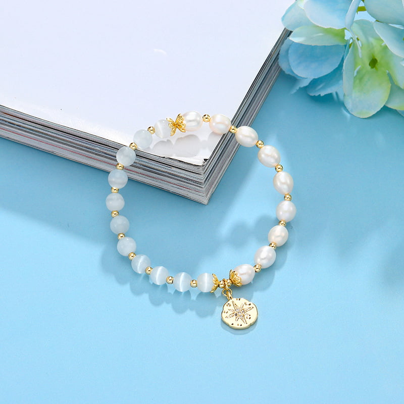 Bracelet L'œil de chat blanc