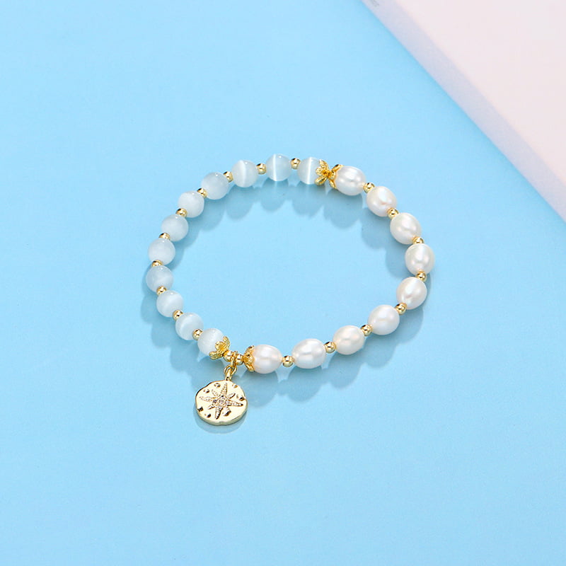 Bracelet L'œil de chat blanc