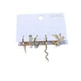 Ensemble de boucles d'oreilles serpent en zircon