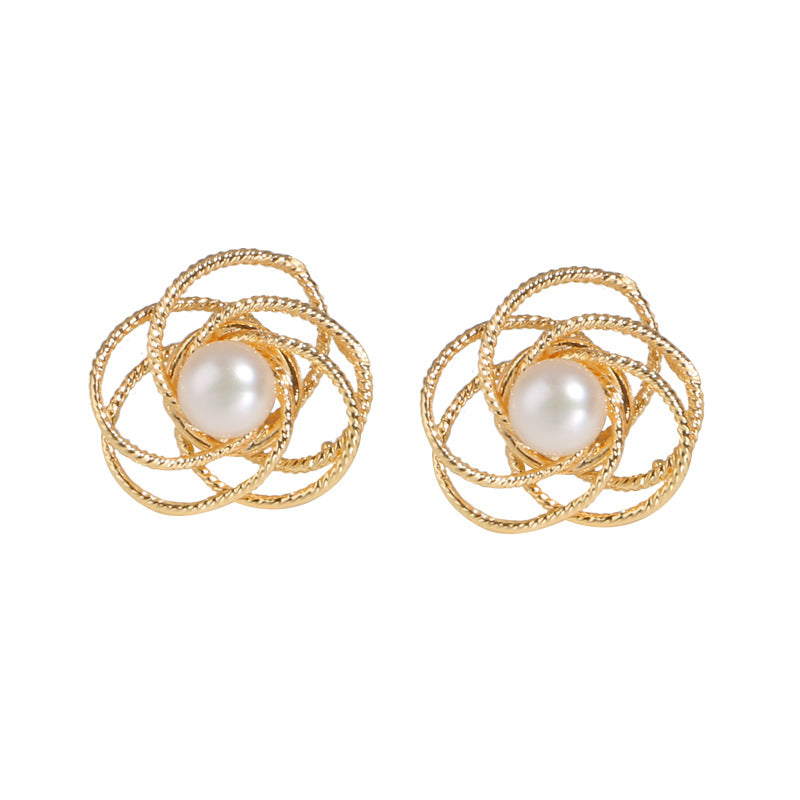 Boucles d’oreilles marguerites en perles d'eau douce