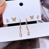 Ensemble de boucles d'oreilles en forme de larme