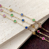 Bracelet en argent 925 arc-en-ciel,
