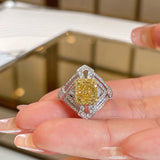 Bague réglable en zircon citrine