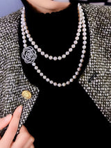 Collier Camélia à Perles d'Eau Douce